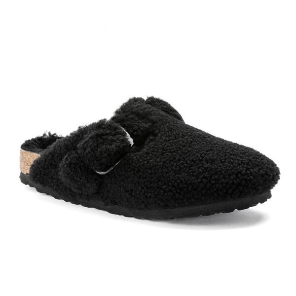 Women's Fleece-lined Baotou Cork Fluffy Slippers - Image 10