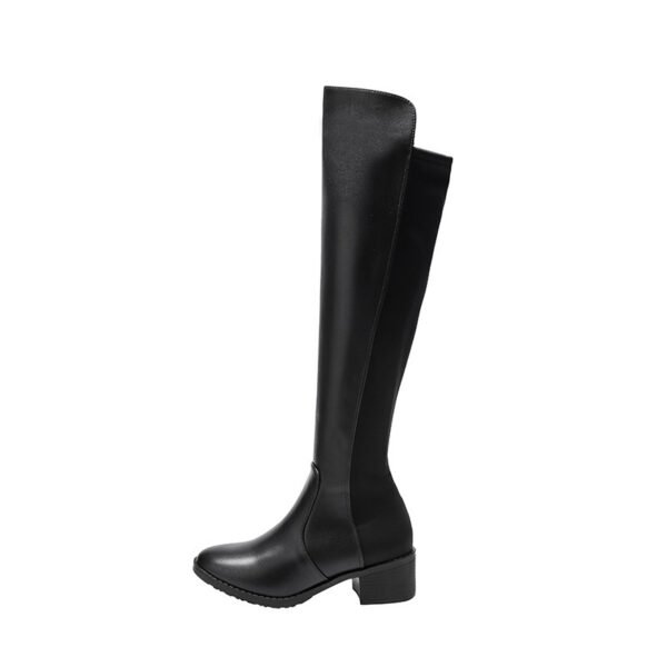 All-match High Paint Boots Long Thick Heel Women - Image 8