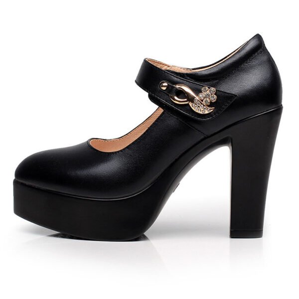 Women's Faux Leather High Heels - Image 5