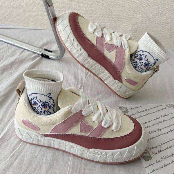 Women's Niche Platform Autumn Canvas Sneakers - Image 5