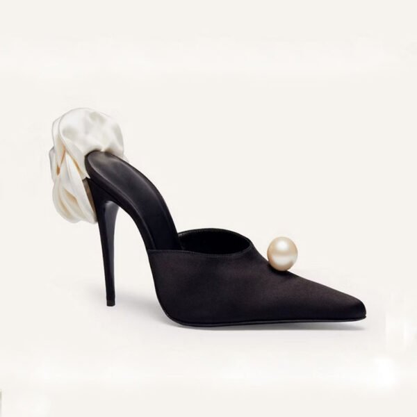 Women's Pointed Pearl High Heels - Image 8