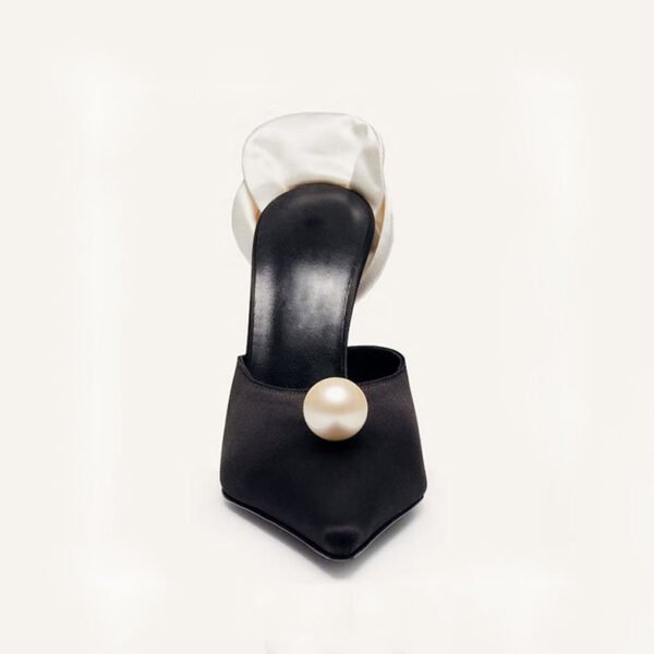 Women's Pointed Pearl High Heels - Image 9