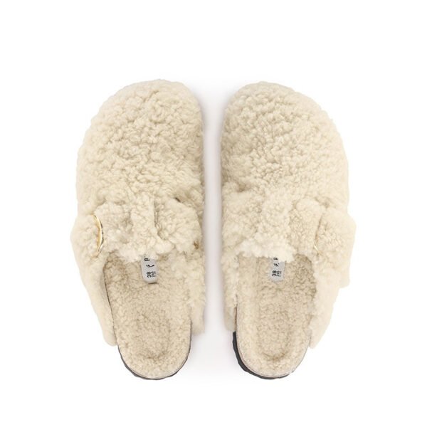 Women's Fleece-lined Baotou Cork Fluffy Slippers - Image 2