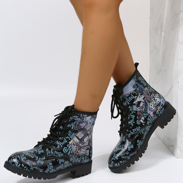 Women's Martin Boots Fashion Print Cartoon British Ins Fashion - Image 3