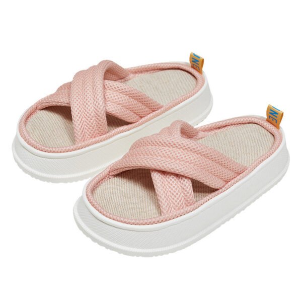 Women's High-end Couple's Fashion And Elegant Linen Slippers - Image 7