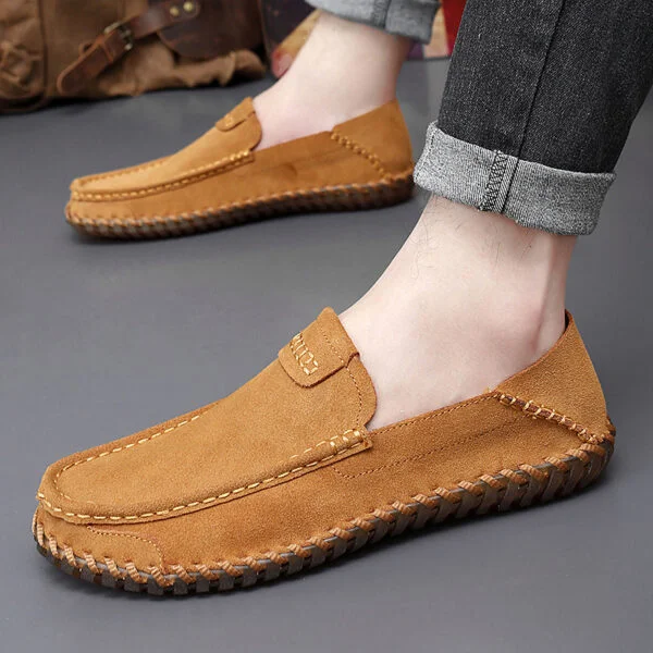 Autumn Leather Slip-on Lazy Shoes Men - Image 3