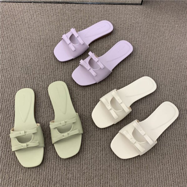 Women's Flat Bow Small Sandals And Slippers - Image 6