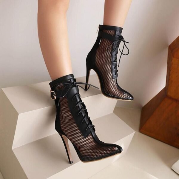 Women's Large Size Stiletto High Heel Short Boots - Image 2