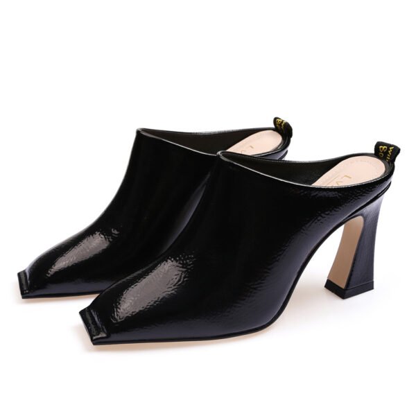 Baotou Square Toe Fitting Shoes Chunky Heel Sandals - Image 5