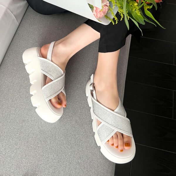 Women's Platform Heightening Rhinestone Sandals