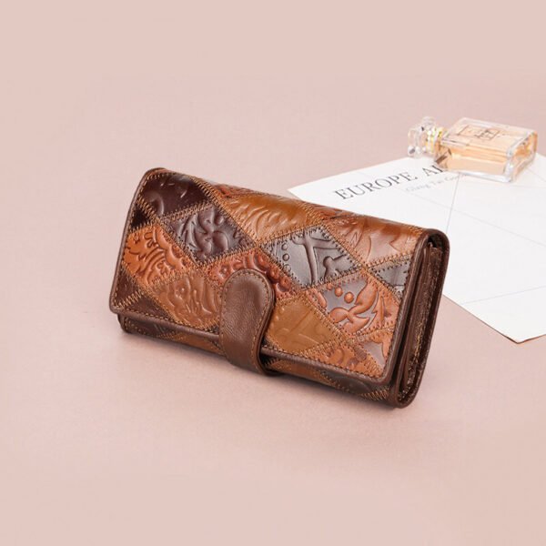 Women's Long Leather Fashion Retro Large-capacity Ladies Wallet - Image 2