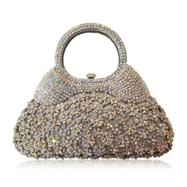 Women's Handmade Diamond Openwork Crystal Evening Bag - Image 5