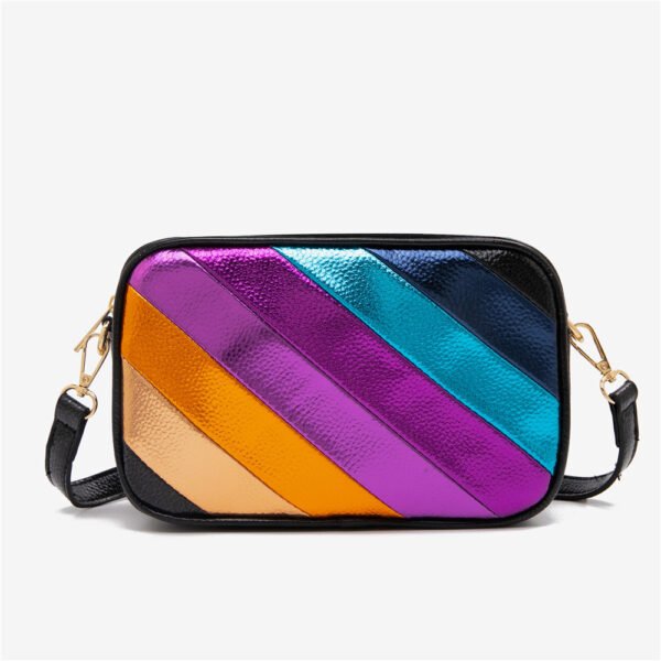 Women's Patchwork Square Tofu Shoulder Messenger Bag - Image 7