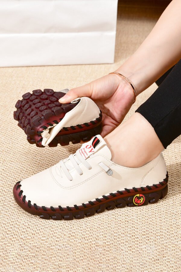 Women's Leather Handmade Beef Tendon Soft Sole Mother Shoes - Image 2