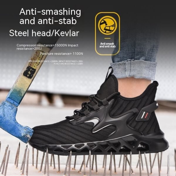 Anti Smashing And Anti Piercing Steel Toe Safety Shoes - Image 4