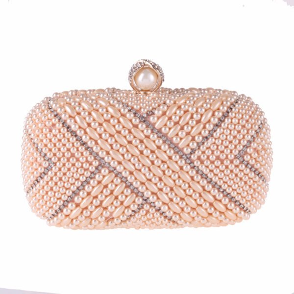 Women's Hand Holding Pearl Small Square Bag - Image 2