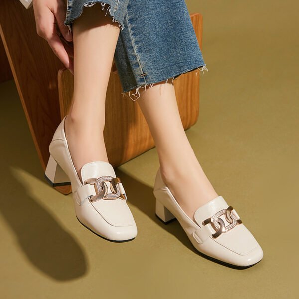 Women's New Leather Loafers Casual Flat Shoes - Image 4