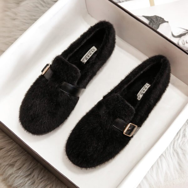 Women's Fleece-lined Platform Lamb Wool Shoes - Image 6