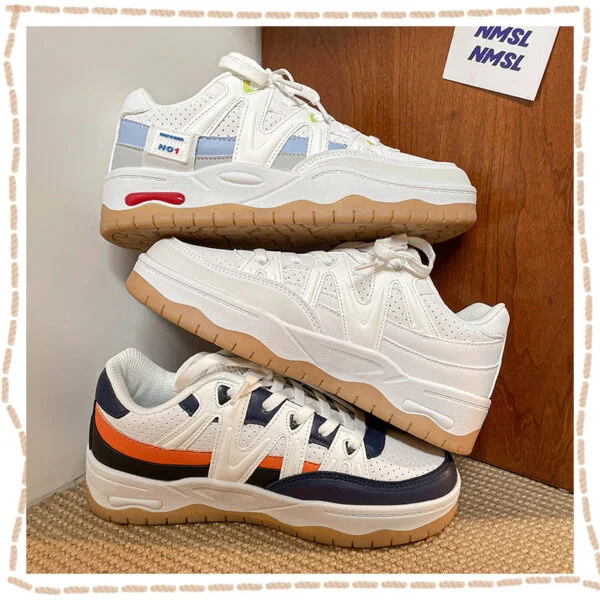 Womens Color Matching Sneakers Retro Classic Womens Shoes - Image 4