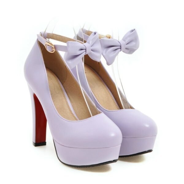 Women's High Heel Chunky Shoes - Image 3