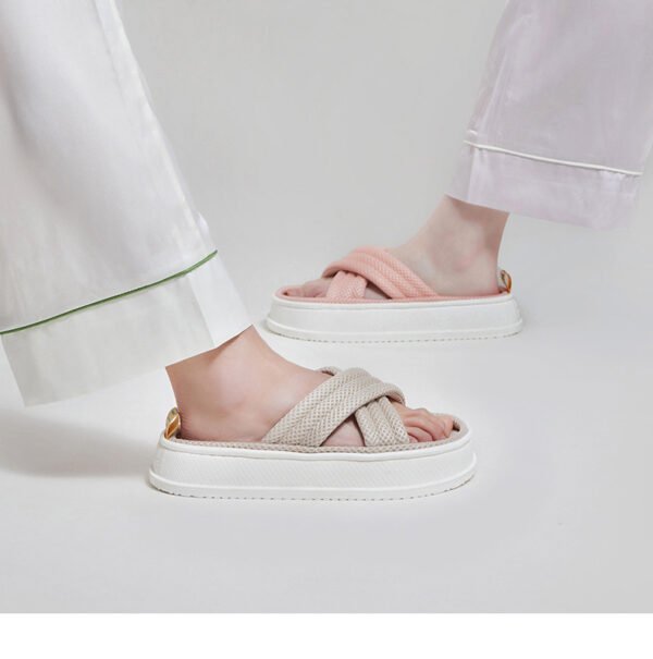 Women's High-end Couple's Fashion And Elegant Linen Slippers