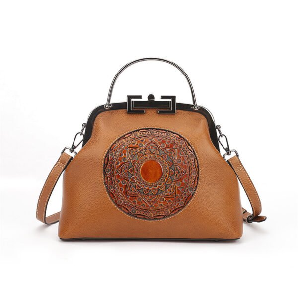 Women's Handbag Vintage Totem Embossed Lock - Image 3