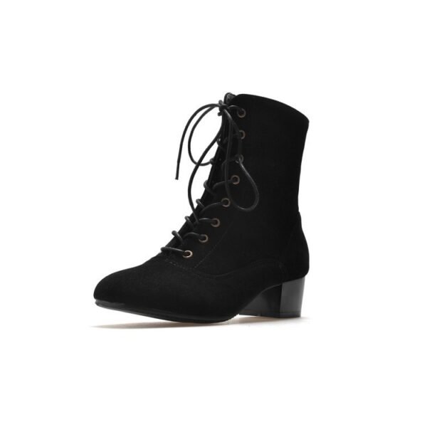 Autumn And Winter Thick Heel Medium Boots Women's Korean Version Pointed - Image 3