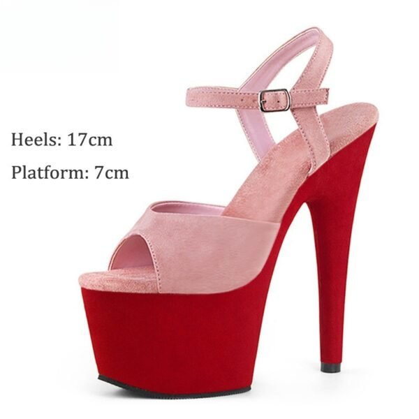 17cm Suede High Heel Sandals Model Catwalk - Image 10