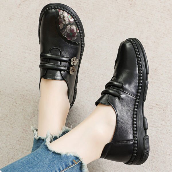 Women's Flat Comfortable Leather Shoes - Image 7