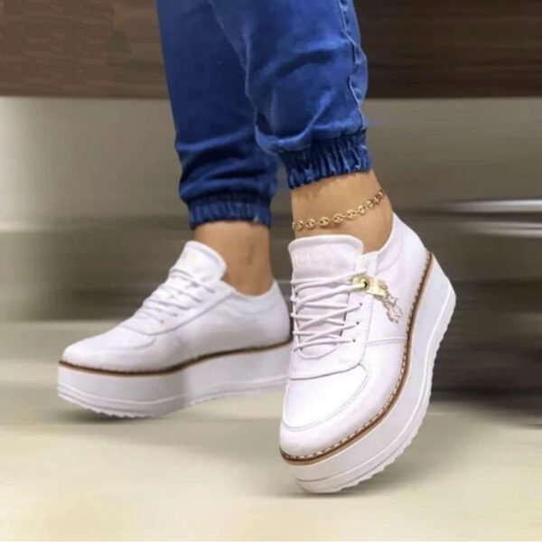 Women's Plus Size Summer Casual Round Toe Platform Shoes - Image 3