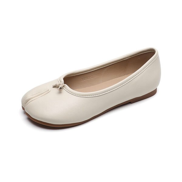 Women's French Mary Jane Split Toe Flat Shoes - Image 6