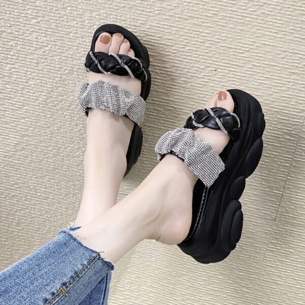 Women's High Heel Puff Wedge Booster Sandals - Image 6