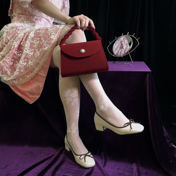 Women's Vintage Plush Wedding Suede Bag - Image 4