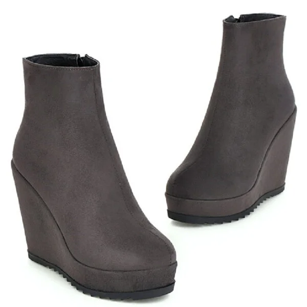 Autumn And Winter Women Platform Platform Wedge Boots - Image 4