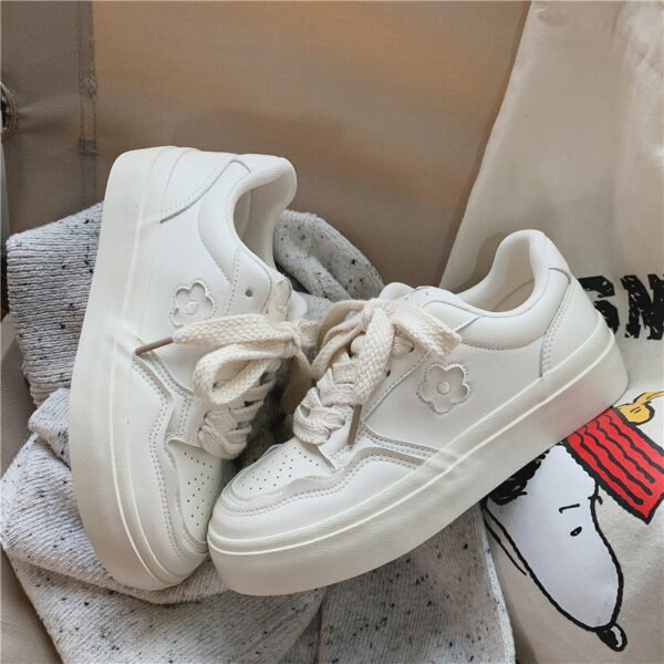 Women's Korean Casual Flat Breathable Canvas Shoes - Image 3