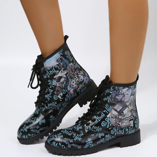 Women's Martin Boots Fashion Print Cartoon British Ins Fashion - Image 4