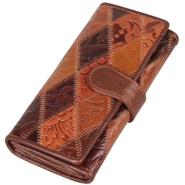 Women's Long Leather Fashion Retro Large-capacity Ladies Wallet - Image 4