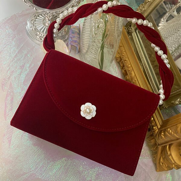 Women's Vintage Plush Wedding Suede Bag - Image 6