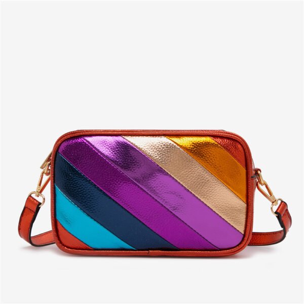 Women's Patchwork Square Tofu Shoulder Messenger Bag - Image 8