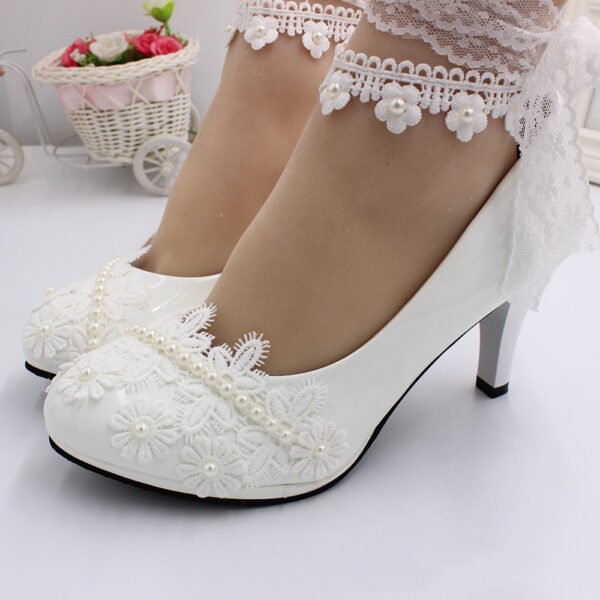 Women's Wedding Dress High Heels - Image 6