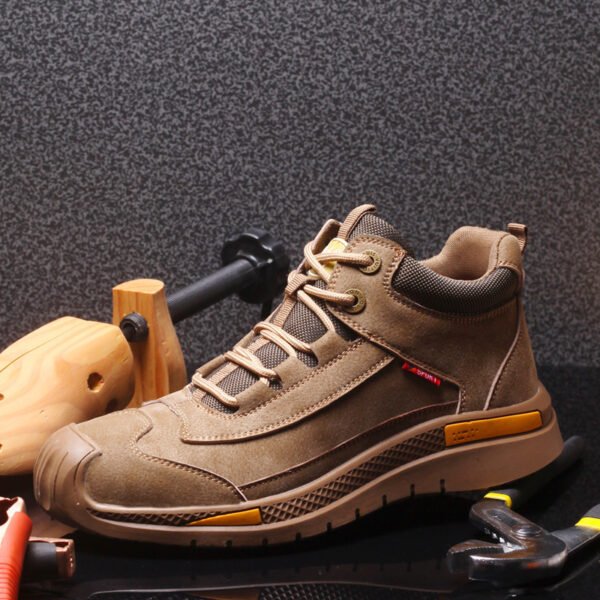 Anti Smashing And Anti Piercing Steel Toe Comfortable High Top Insulated Work Shoes - Image 9