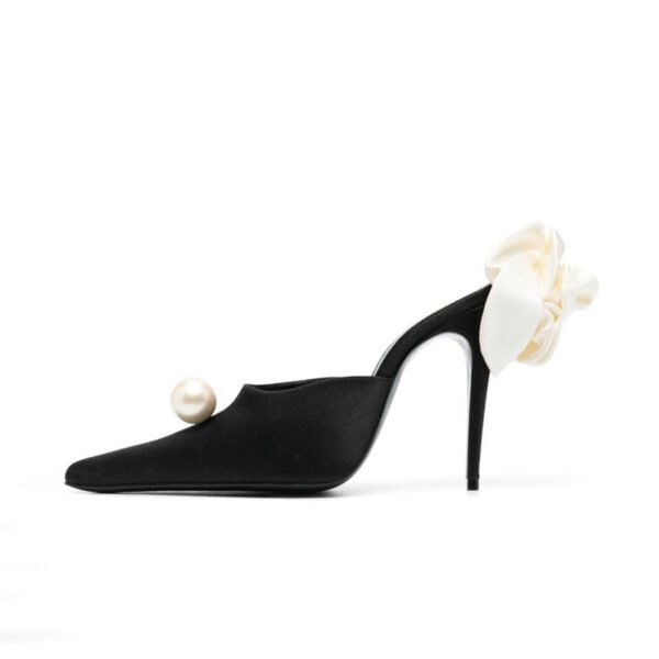 Women's Pointed Pearl High Heels - Image 4