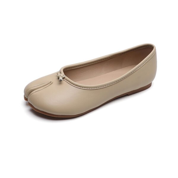 Women's French Mary Jane Split Toe Flat Shoes - Image 3