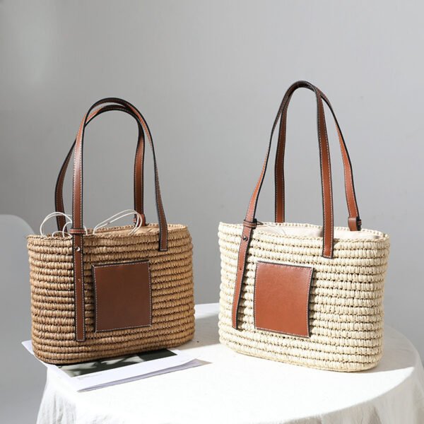 Women's Rattan Bag All-match Square Vegetable Basket - Image 5