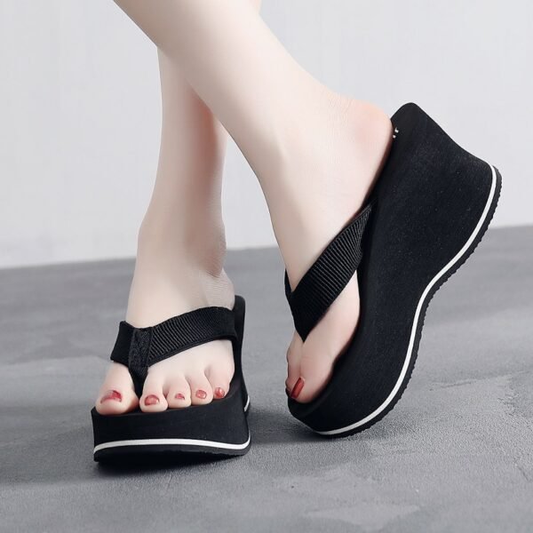 Women's Korean-style Flip-flops Summer Non-slip Wedge - Image 3