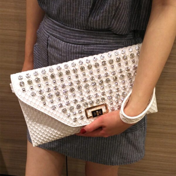 Women's Rhinestone Hand Held Shoulder Messenger Bag - Image 5