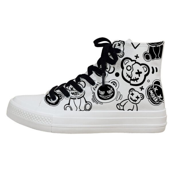 Women's High Top Trendy Graffiti Personalized Canvas Shoes - Image 2