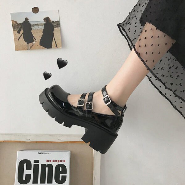 Women's Retro Japanese Hepburn Mary Jane Shoes - Image 2