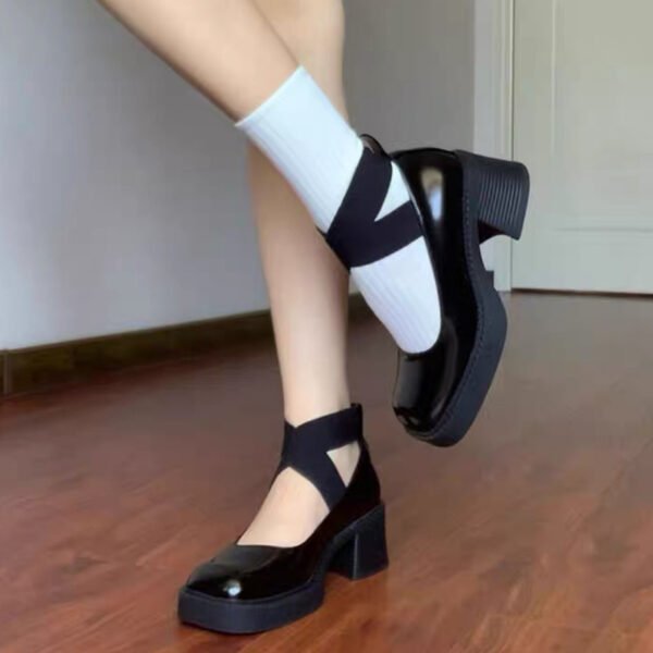 Women's New Chunky Heels Casual Shoes - Image 2