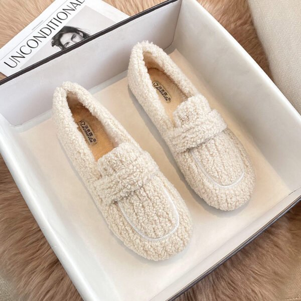 Bean Shoes With Cashmere And Lamb Hair To Keep Warm - Image 6